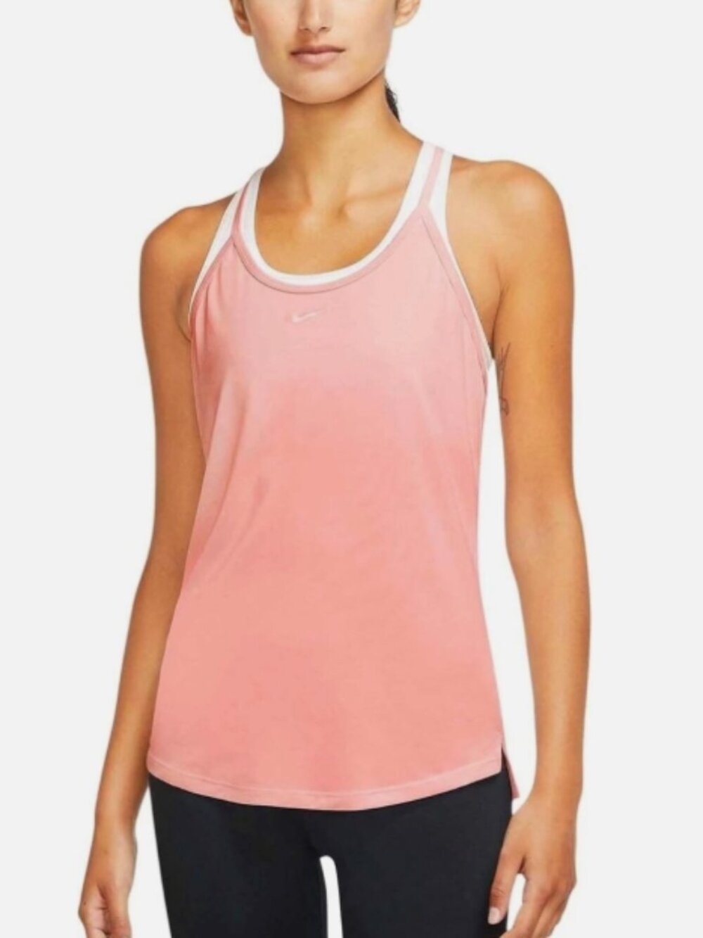 Nike Dri-FIT One Elastika Women's Standard Fit Tank Top (Pink) Size 2XL